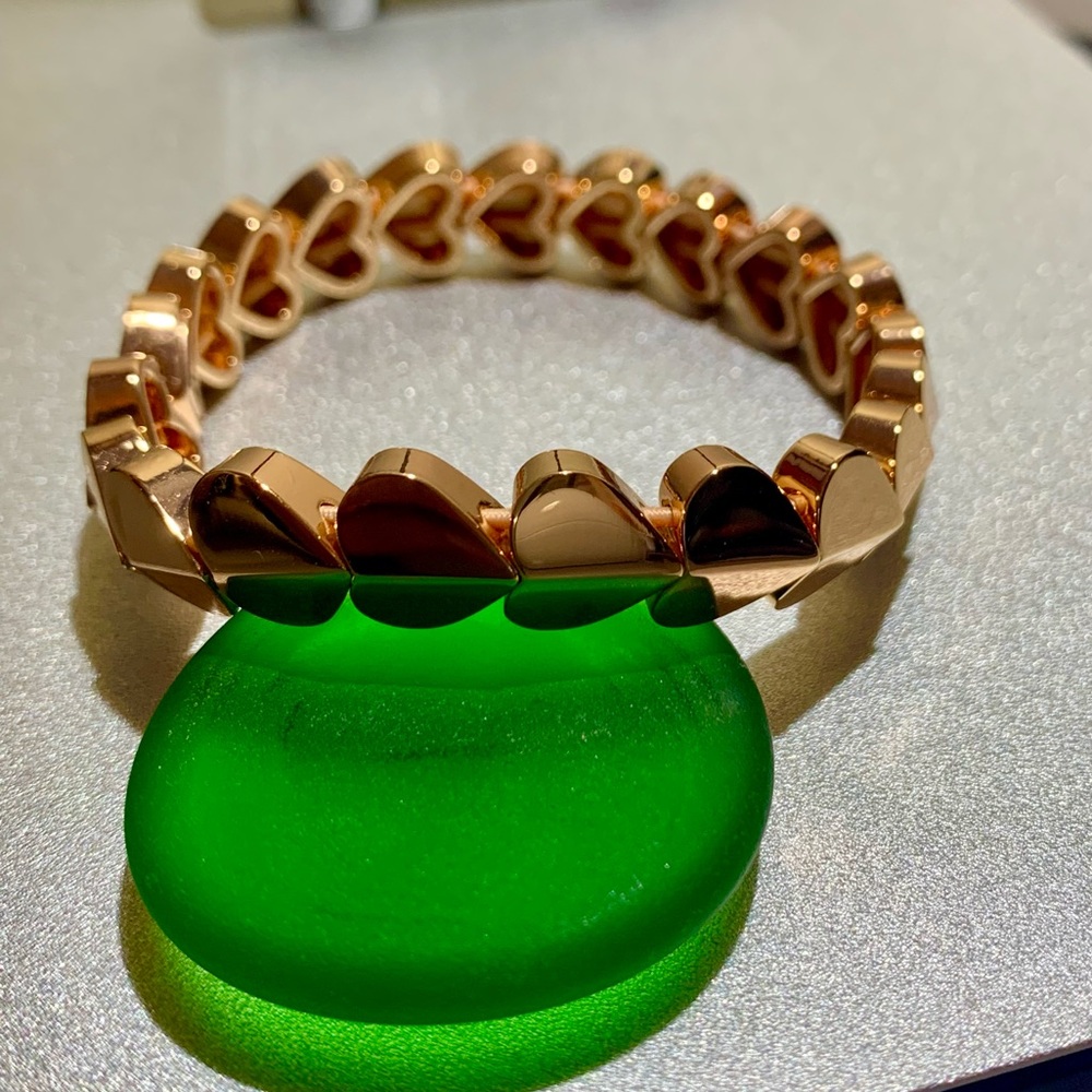 Kate Spade ♠️ Rose Gold Heart ❤️ Stretch Bracelet - Picture 5 of 6